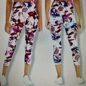 Balance Collection Floral Watercolor Cropped Leggings NWT
